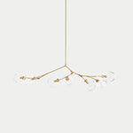 Lustre Sputnik de Vidro Bolha com Design Bifurcado