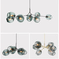 Lustre Sputnik de Vidro Bolha com Design Bifurcado