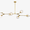 Lustre Sputnik de Vidro Bolha com Design Bifurcado