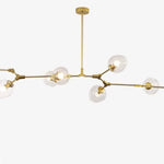 Lustre Sputnik de Vidro Bolha com Design Bifurcado