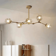 Lustre Sputnik de Vidro Bolha com Design Bifurcado