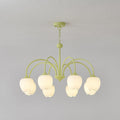 Lustre Tulipa Matcha Matcha & Vidro Branco