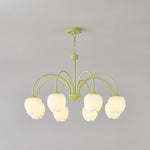 Lustre Tulipa Matcha Matcha & Vidro Branco