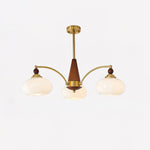 Lustre Vintage Melódico Branco 3 Cabeças Diâmetro 58cm x Altura 30cm ∅ 22.8″ x H 11.8″