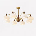 Lustre Vintage Melódico Branco 8 Cabeças Diâmetro 90cm x Altura 30cm ∅ 35.4″ x H 11.8″