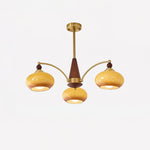 Lustre Vintage Melódico Cor Caramelo 3 Cabeças Diâmetro 58cm x Altura 30cm ∅ 22.8″ x H 11.8″