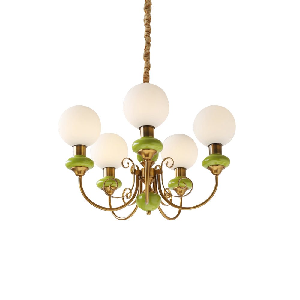Lustre contemporâneo em onyx Ouro&Verde Branco