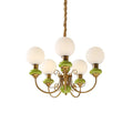 Lustre contemporâneo em onyx Ouro&Verde Branco