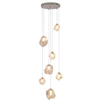 Lustre contemporâneo para escada 7 Lâmpadas - Diâmetro 40cm x Altura 200cm ( ø15.75" x H78.74") - 49W Transparente