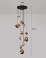 Lustre contemporâneo para escada