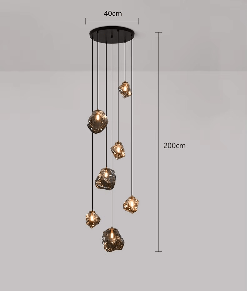 Lustre contemporâneo para escada