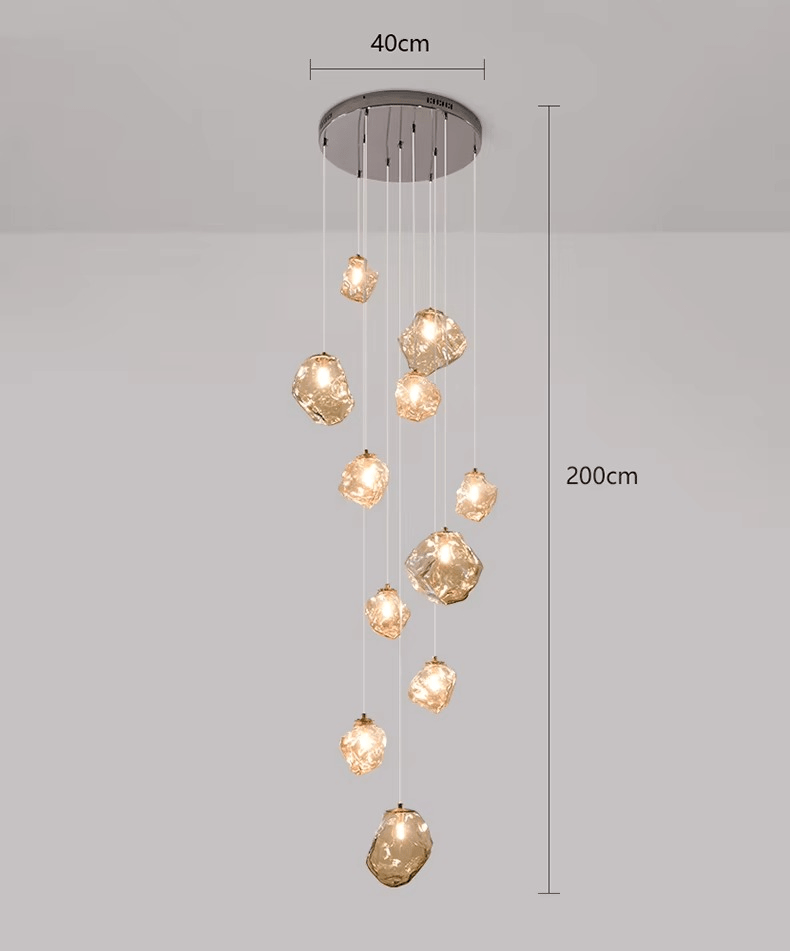 Lustre contemporâneo para escada