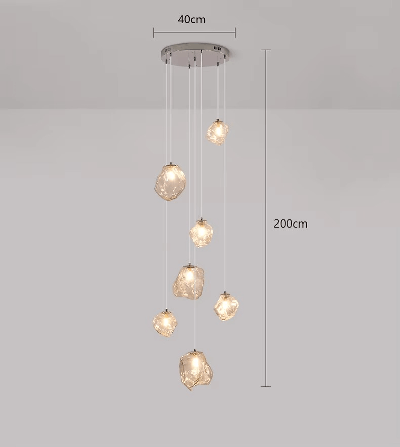 Lustre contemporâneo para escada