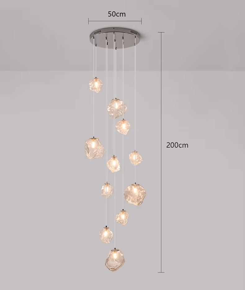 Lustre contemporâneo para escada