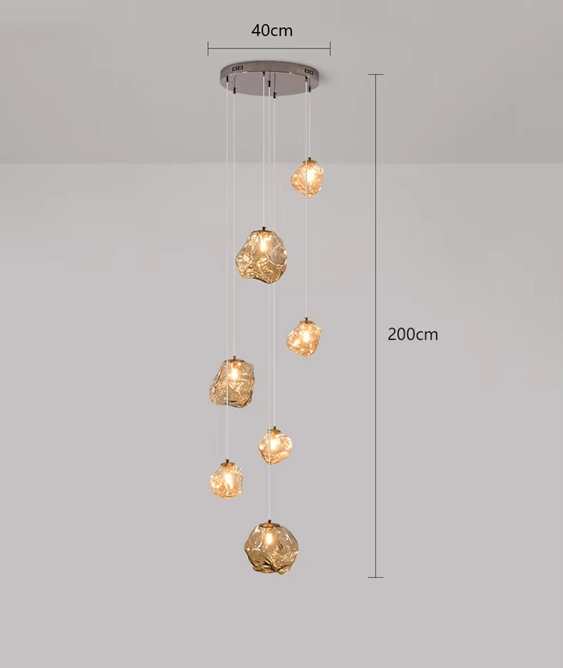 Lustre contemporâneo para escada