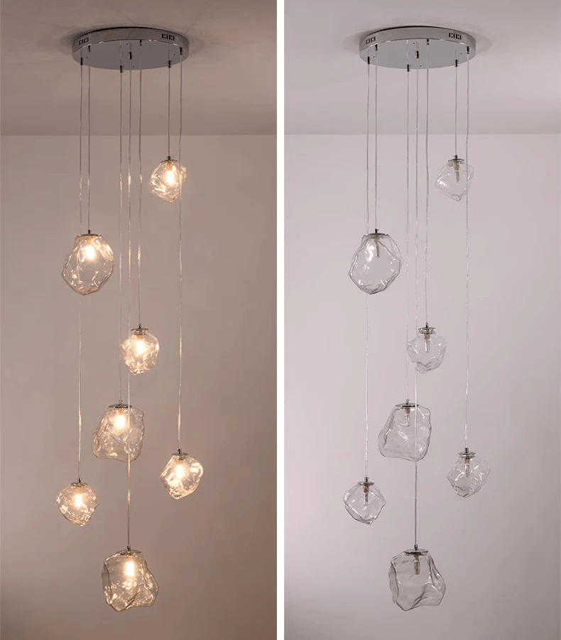 Lustre contemporâneo para escada