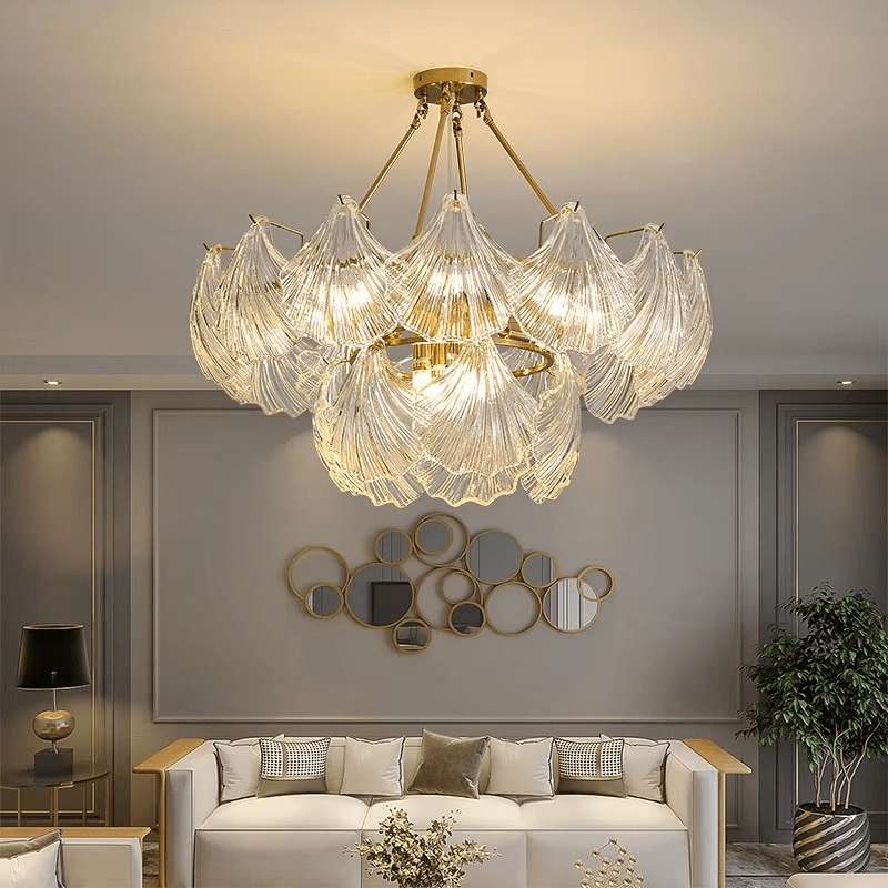 Lustre de Concha Suave Redondo - Diâmetro 80cm*H38cm ø31.5"*H14.96"