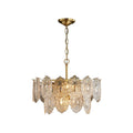 Lustre de Cristal em Relevo com 5 a 7 Cabeças Diâmetro 49cm*H25cm