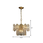 Lustre de Cristal em Relevo com 5 a 7 Cabeças