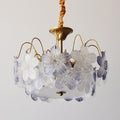 Lustre de Flores Vintage em Vidro Pintado para Sala de Estar