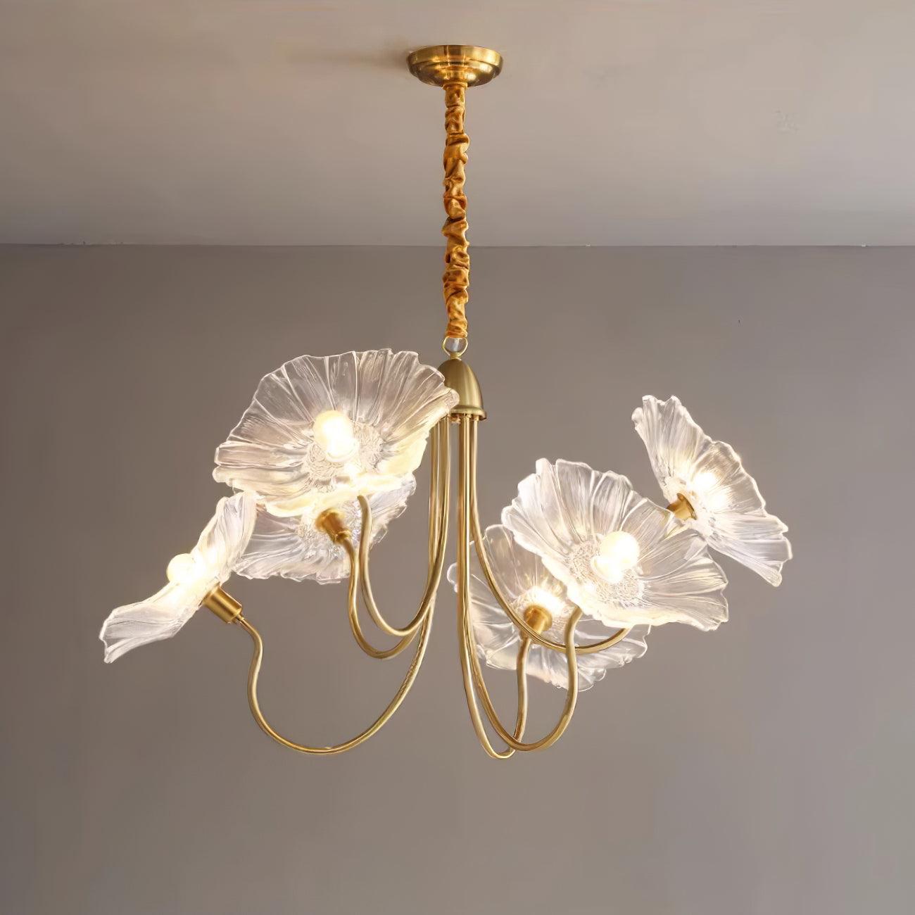 Lustre de Flores em Vidro Murano