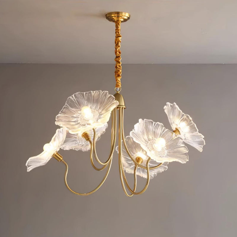 Lustre de Flores em Vidro Murano