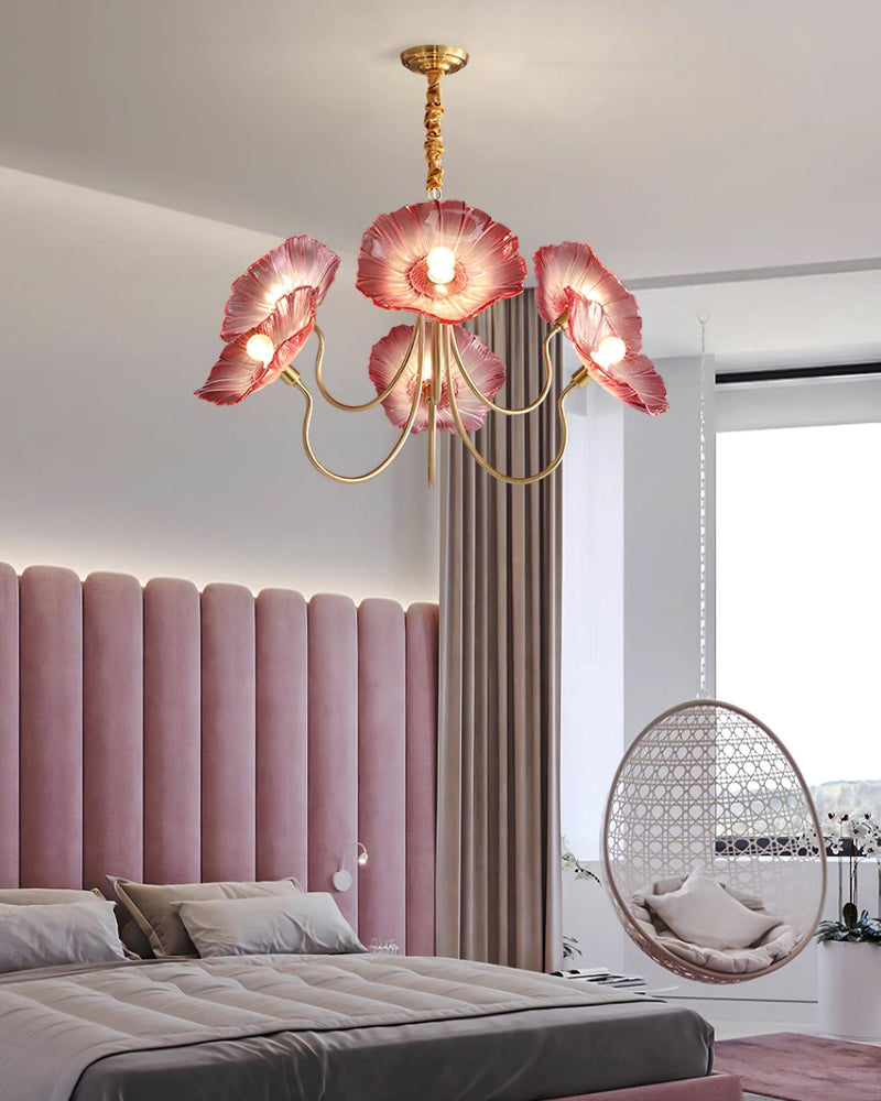 Lustre de Flores em Vidro Murano