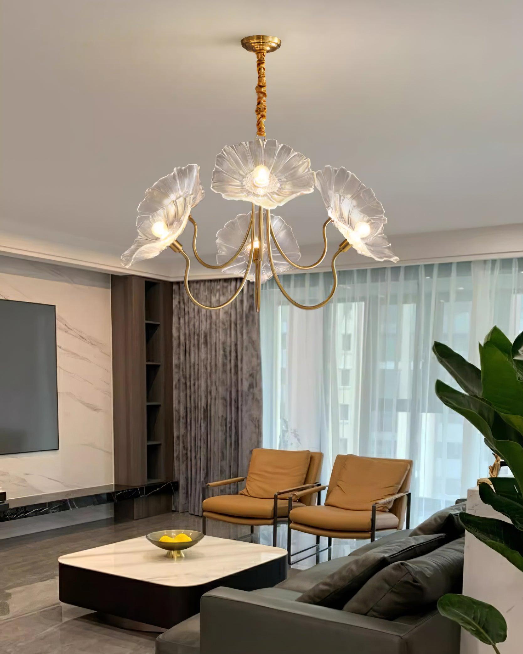 Lustre de Flores em Vidro Murano