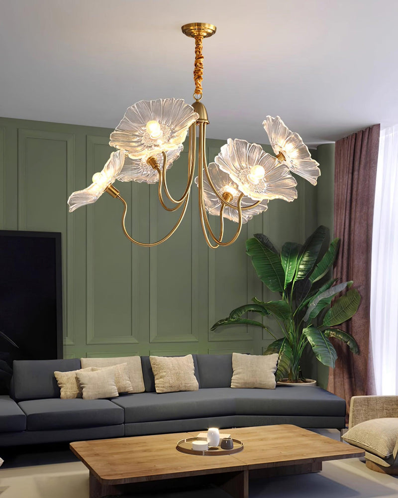 Lustre de Flores em Vidro Murano
