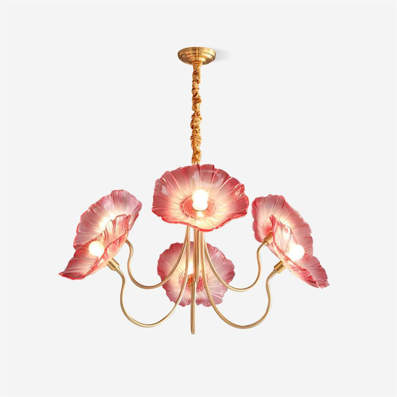 Lustre de Flores em Vidro Murano