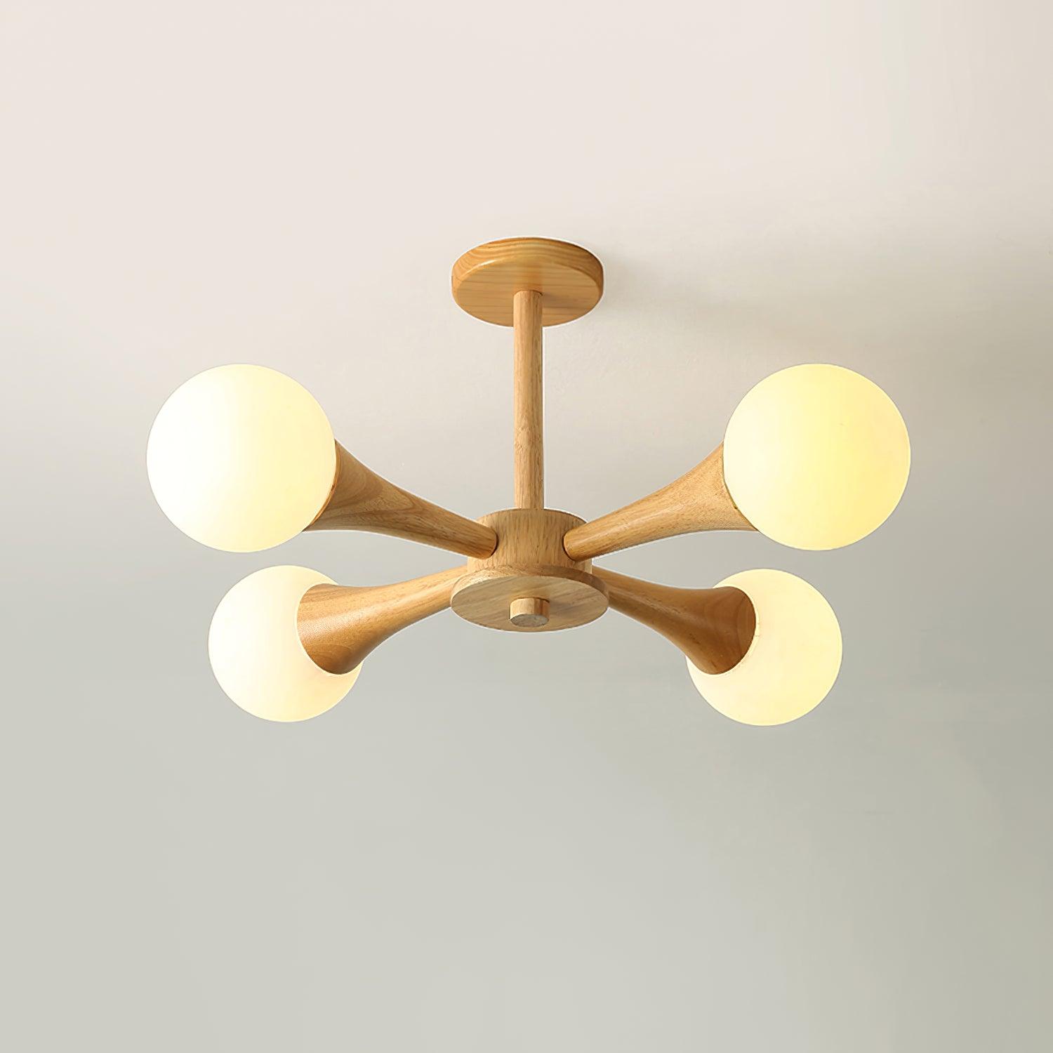 Lustre de Madeira Escura