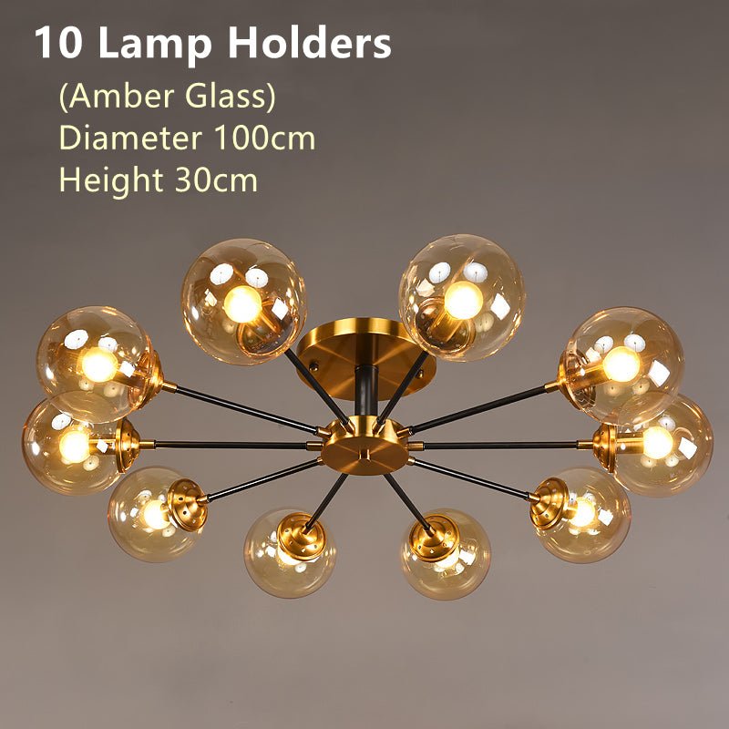 Lustre de Rotor 10 Copos - Âmbar