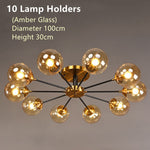 Lustre de Rotor 10 Copos - Âmbar