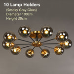 Lustre de Rotor 10 Copos - Fumê