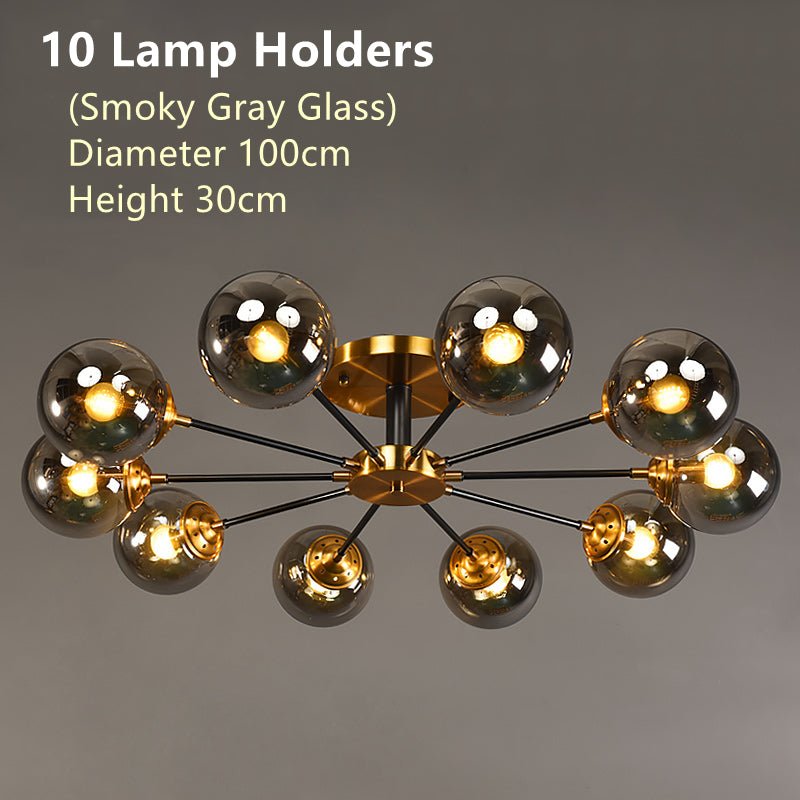 Lustre de Rotor 10 Copos - Fumê