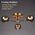 Lustre de Rotor 3 Copos - Fumê