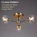Lustre de Rotor 3 Copos - Transparente