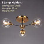 Lustre de Rotor 3 Copos - Transparente