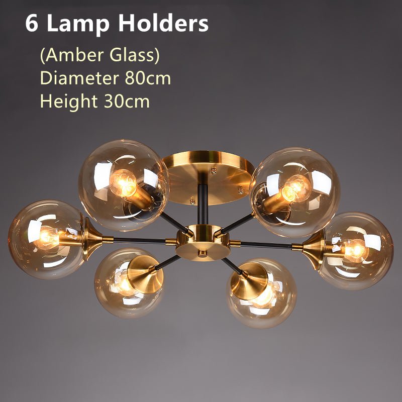 Lustre de Rotor 6 Copos - Âmbar