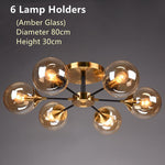Lustre de Rotor 6 Copos - Âmbar