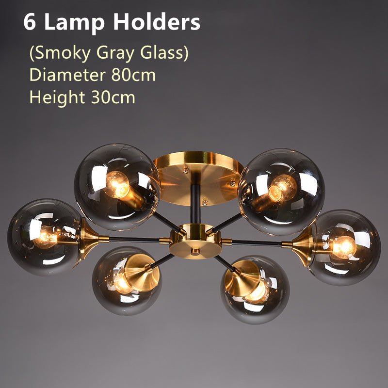 Lustre de Rotor 6 Copos - Fumê