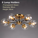 Lustre de Rotor 6 Copos - Transparente