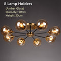 Lustre de Rotor 8 Copos - Âmbar