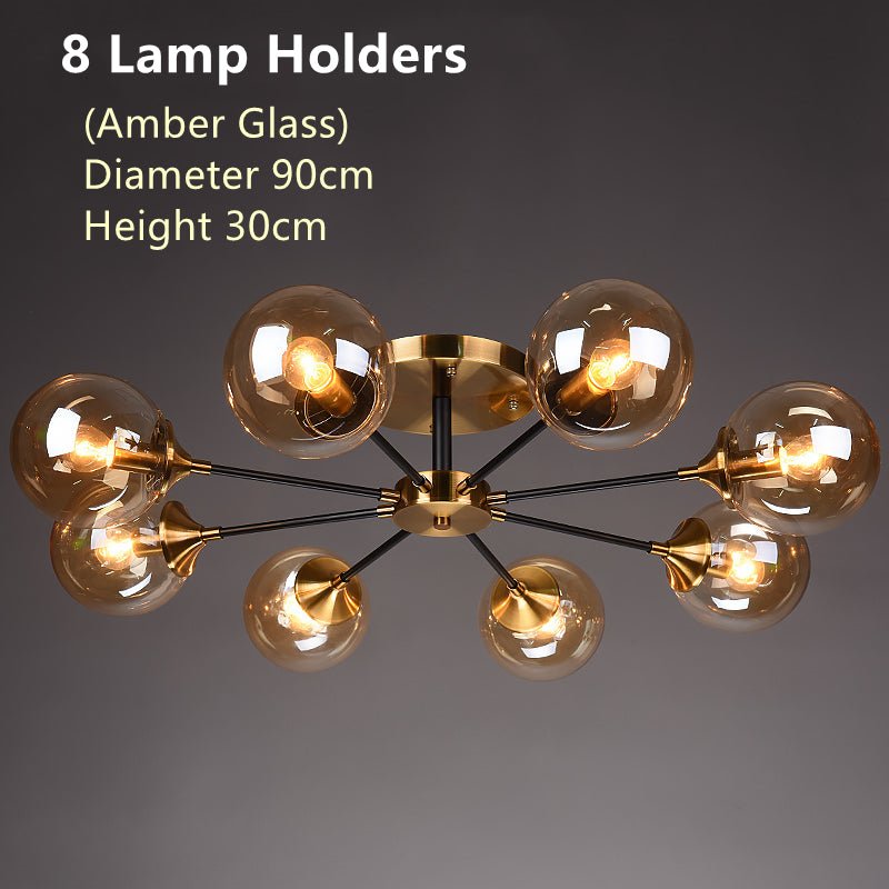 Lustre de Rotor 8 Copos - Âmbar