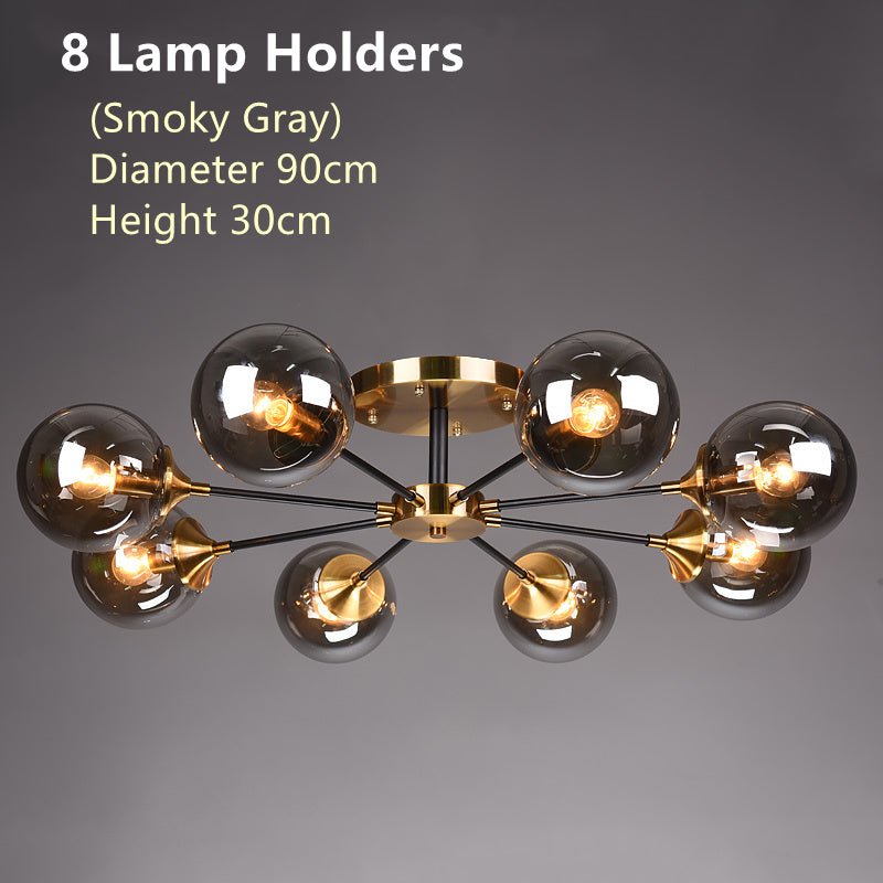 Lustre de Rotor 8 Copos - Fumê