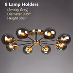 Lustre de Rotor 8 Copos - Fumê