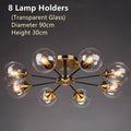 Lustre de Rotor 8 Copos - Transparente