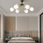 Lustre de Vidro com Design Floral