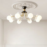 Lustre de Vidro com Design Floral