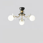 Lustre de Vidro com Design Floral